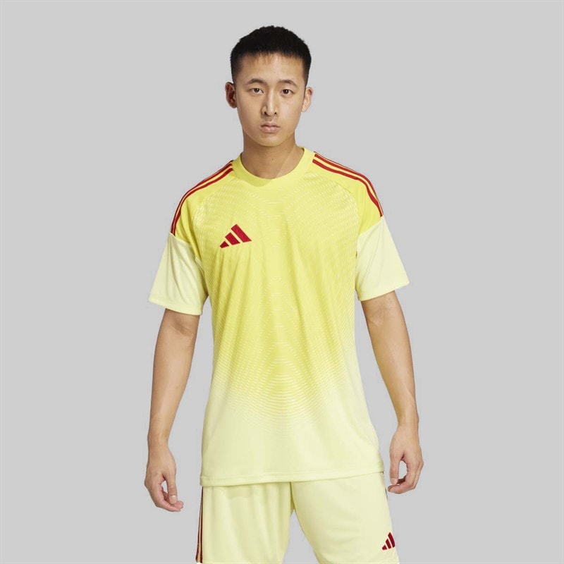 adidas Mens Tiro 25 Competition Short Sleeve Goalkeeper Jersey Pulse Yellow