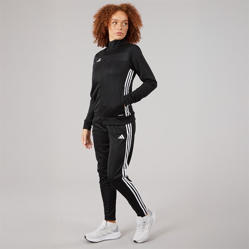 adidas Womens Tiro 25 Essentials Tracksuit Black/White - Image 4