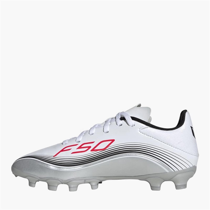 adidas Junior F50 Messi League Prestig10 MG Multi Ground Football Boots Cloud White/Lucid Red/Silver Metallic - Image 5