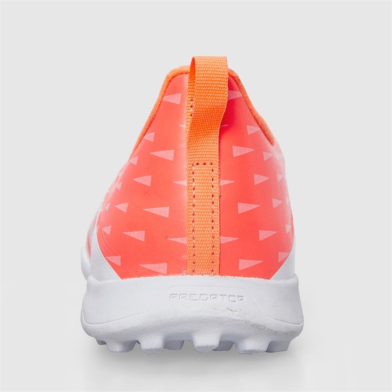 adidas Junior Predator League Laceless Coral Blaze Pack TF Astro Turf Football Boots Signal Coral/Cloud White/Beam Orange - Image 4