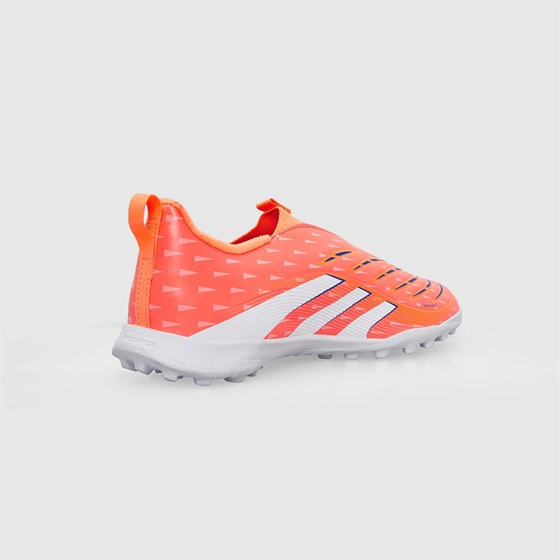 adidas Junior Predator League Laceless Coral Blaze Pack TF Astro Turf Football Boots Signal Coral/Cloud White/Beam Orange - Image 5