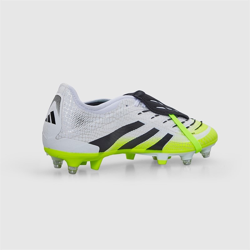 adidas Mens Predator Pro Fold-Over Tongue Radiant Blaze Pack SG Soft Ground Football Boots Cloud White/Core Black/Lucid Lemon - Image 5