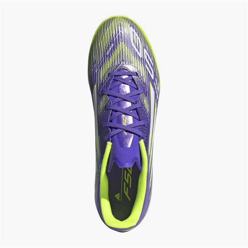 adidas F50 League Radiant Blaze Pack TF Astro Turf Football Boots Purple Rush/Cloud White/Lucid Lemon - Image 4