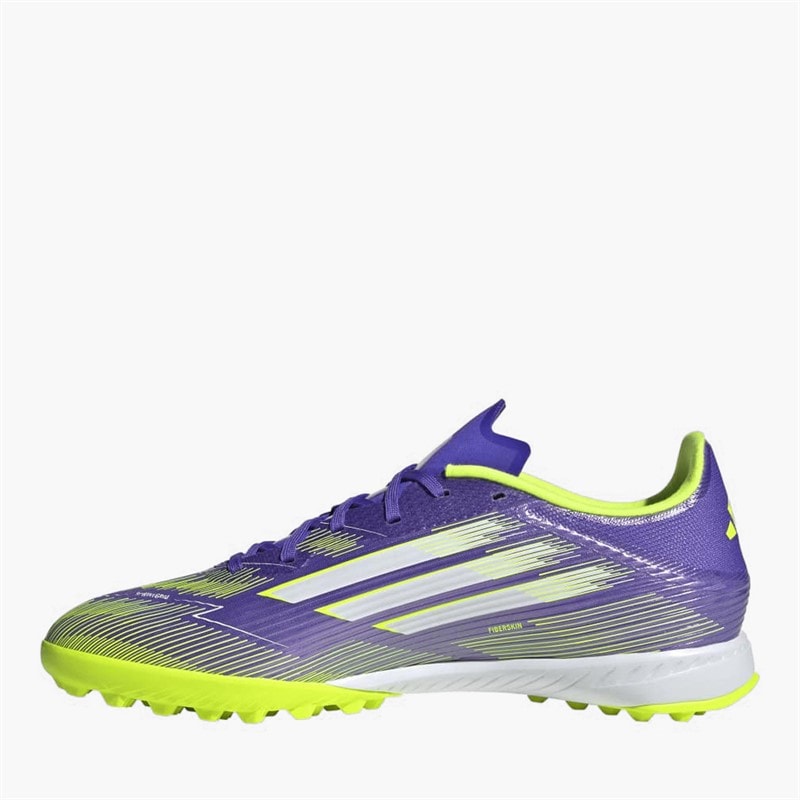 adidas F50 League Radiant Blaze Pack TF Astro Turf Football Boots Purple Rush/Cloud White/Lucid Lemon - Image 5