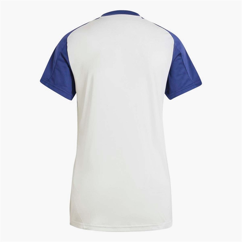 adidas Womens OL Olympique Lyonnais 24/25 Tiro 24 Training Jersey White Tint/Midnight Indigo/Bright Red - Image 2