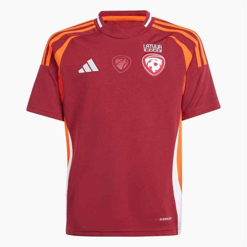 adidas Junior LFF Latvia Home Jersey Tech Copper Blue