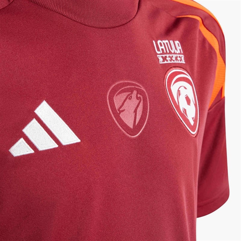 adidas Junior LFF Latvia Home Jersey Tech Copper Blue - Image 3