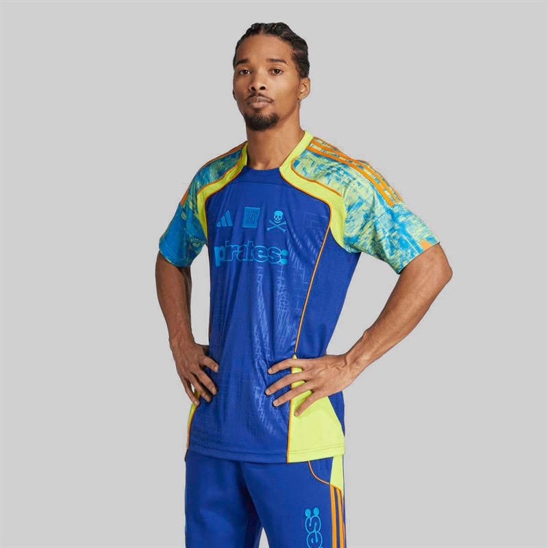 adidas Mens OP Orlando Pirates X NTS UBP Jersey Mystery Ink/Unity Orange/Bluebird/Semi Solar Yellow