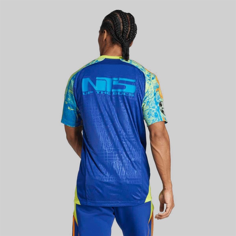 adidas Mens OP Orlando Pirates X NTS UBP Jersey Mystery Ink/Unity Orange/Bluebird/Semi Solar Yellow - Image 2