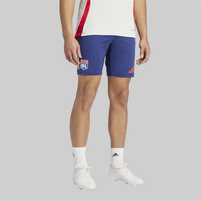 adidas Mens OL Olympique Lyonnais 24/25 Tiro 24 Training Shorts Midnight Indigo/Bright Red/White Tint