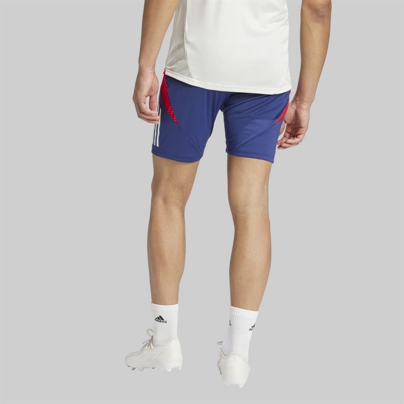 adidas Mens OL Olympique Lyonnais 24/25 Tiro 24 Training Shorts Midnight Indigo/Bright Red/White Tint - Image 2