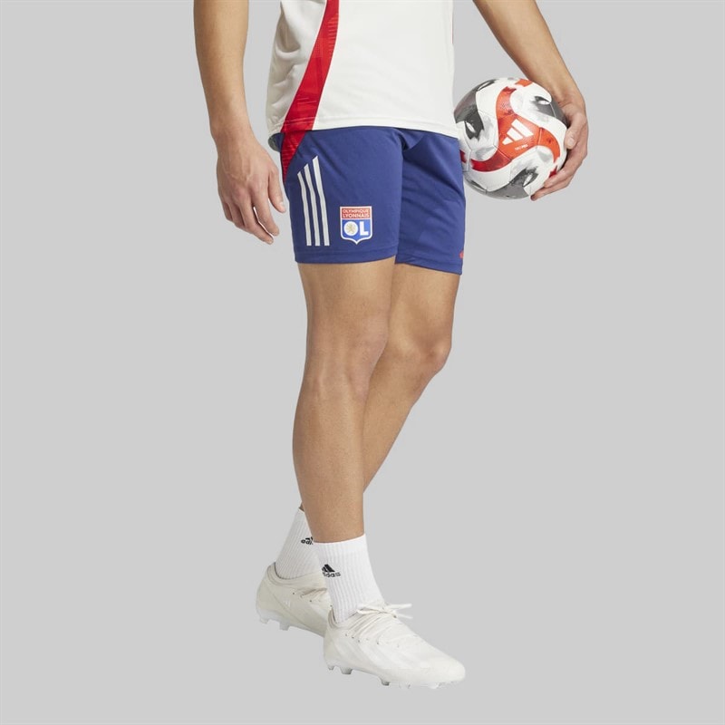 adidas Mens OL Olympique Lyonnais 24/25 Tiro 24 Training Shorts Midnight Indigo/Bright Red/White Tint - Image 4