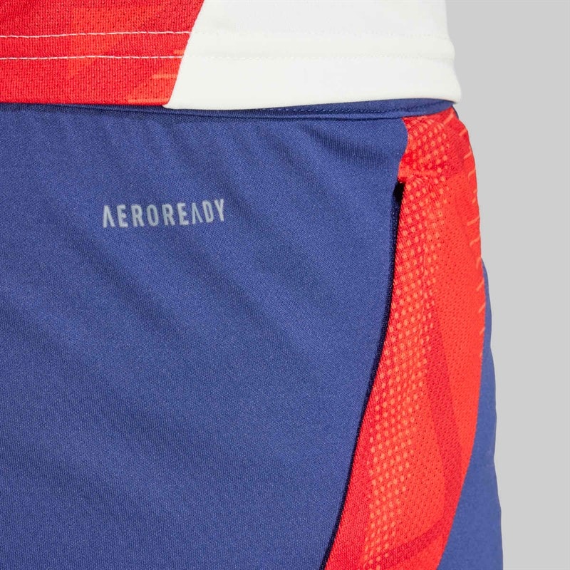 adidas Mens OL Olympique Lyonnais 24/25 Tiro 24 Training Shorts Midnight Indigo/Bright Red/White Tint - Image 5