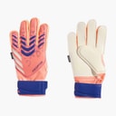 adidas Junior Predator Match Fingersave Goalkeeper Gloves Signal Coral/White/Lucid Blue