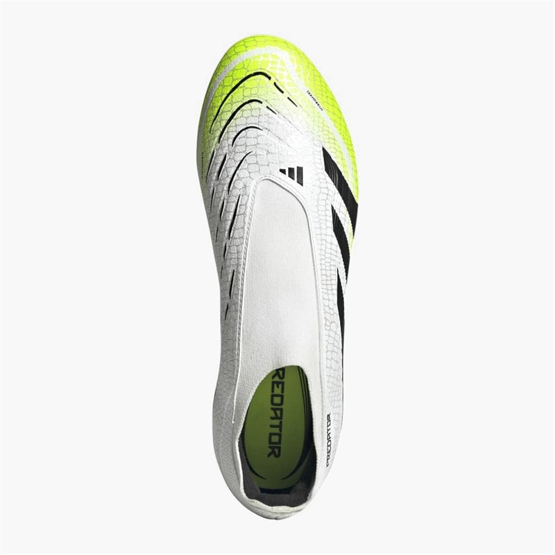 adidas Mens Predator League Laceless Radiant Blaze Pack FG/MG Firm/Multi Ground Football Boots Cloud White/Core Black/Lucid Lemon - Image 4
