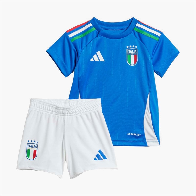 adidas Infant FIGC Italy 2024 Home Baby Kit Blue