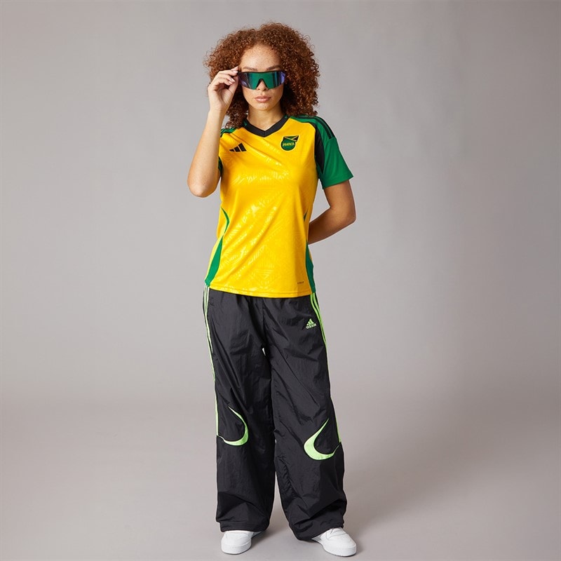 adidas Womens JFF Jamaica 2024 Home Jersey Hazy Yellow - Image 4