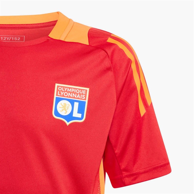 adidas Junior OL Olympique Lyonnais Training Jersey Team Power Red - Image 3