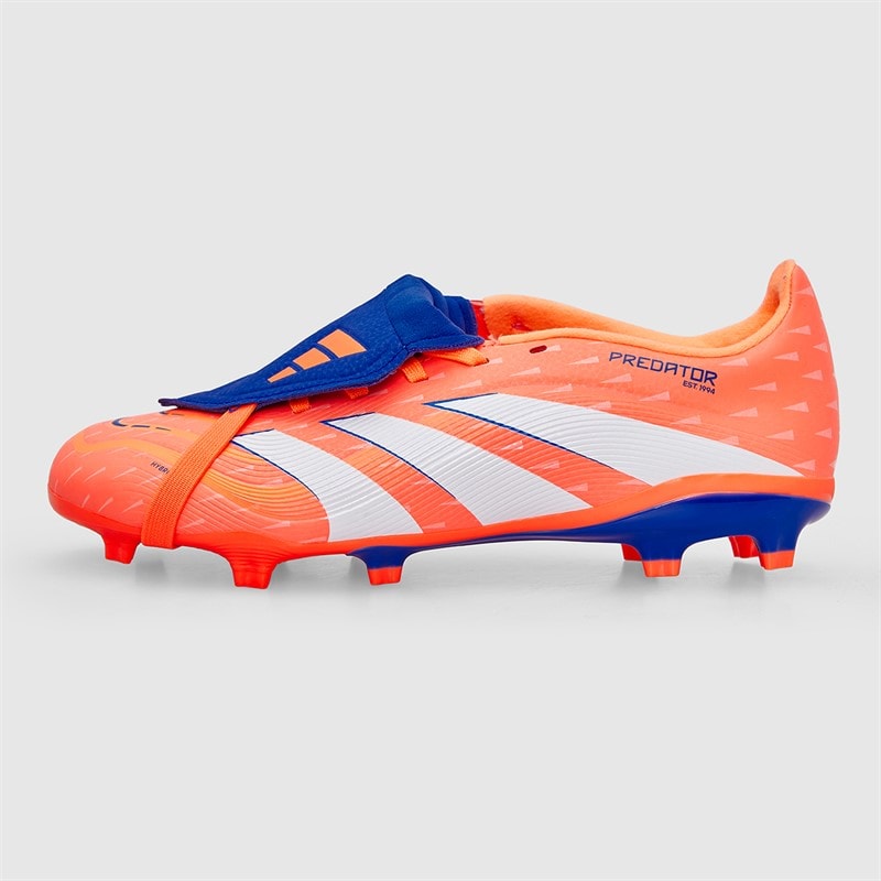 adidas Junior Predator League Fold-Over Tongue Coral Blaze Pk FG/MG Firm/Multi Ground Football Boots Signal Coral/Cloud White/Beam Orange - Image 2