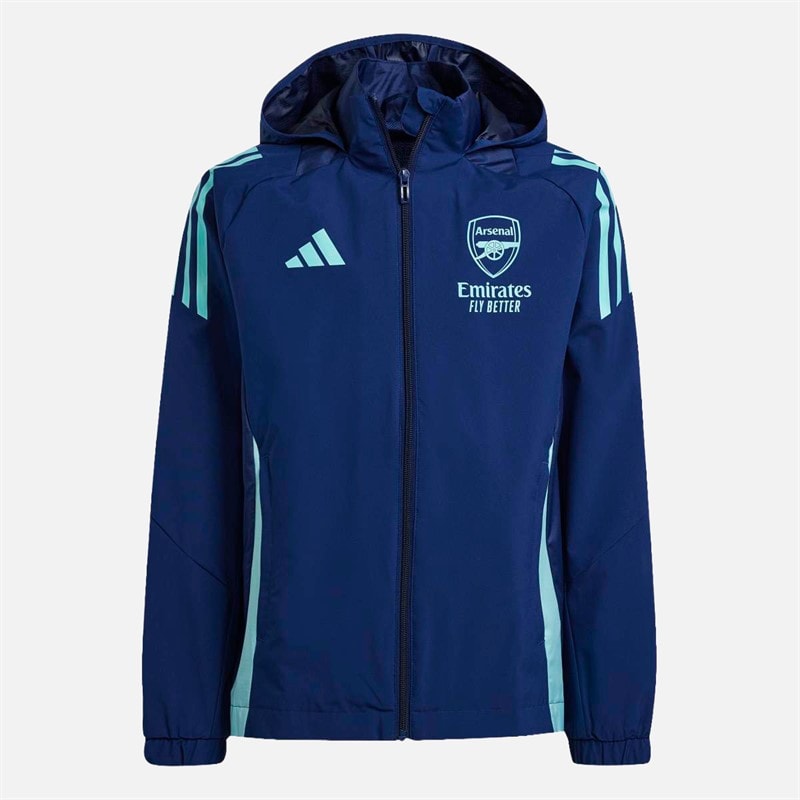 adidas Junior Boys AFC Arsenal FC 24/25 Tiro 24 All Weather Jacket Night Sky