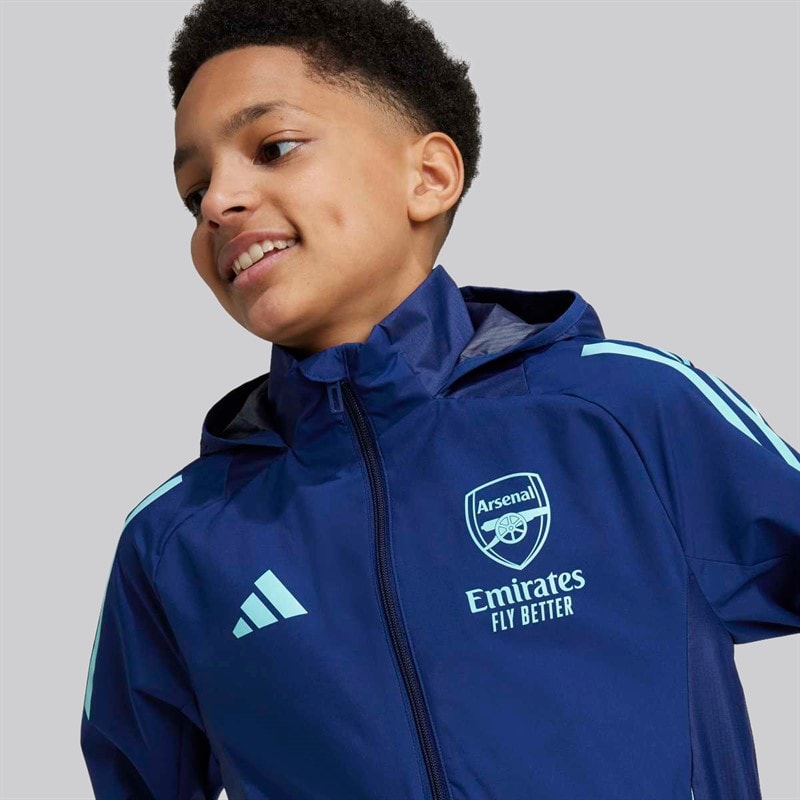 adidas Junior Boys AFC Arsenal FC 24/25 Tiro 24 All Weather Jacket Night Sky - Image 2