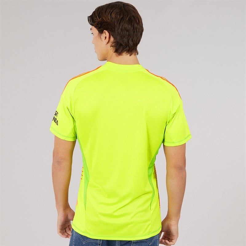 adidas Mens AFC Arsenal FC 24/25 Goalkeeper Jersey Semi Solar Yellow/Multi - Image 2