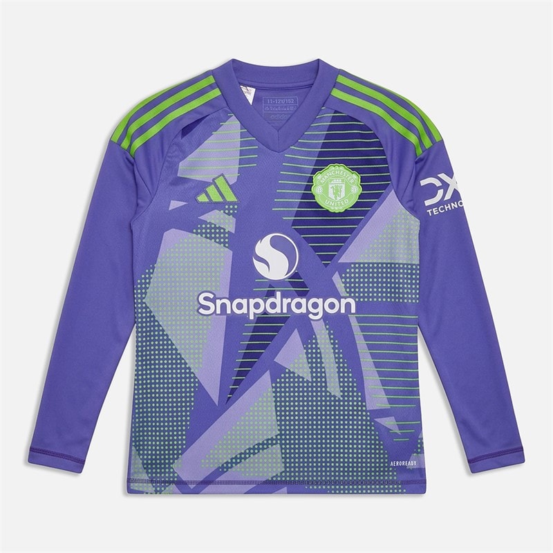 adidas Junior MUFC Manchester United 24/25 Long Sleeve Goalkeeper Jersey Purple