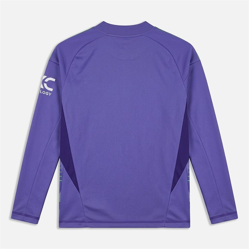 adidas Junior MUFC Manchester United 24/25 Long Sleeve Goalkeeper Jersey Purple - Image 2