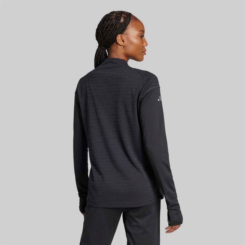 adidas Womens Tiro 25 Pro 1/4 Zip Track Top Black - Image 2