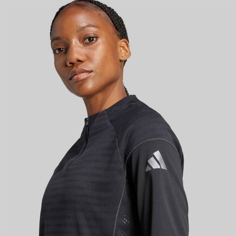 adidas Womens Tiro 25 Pro 1/4 Zip Track Top Black - Image 3