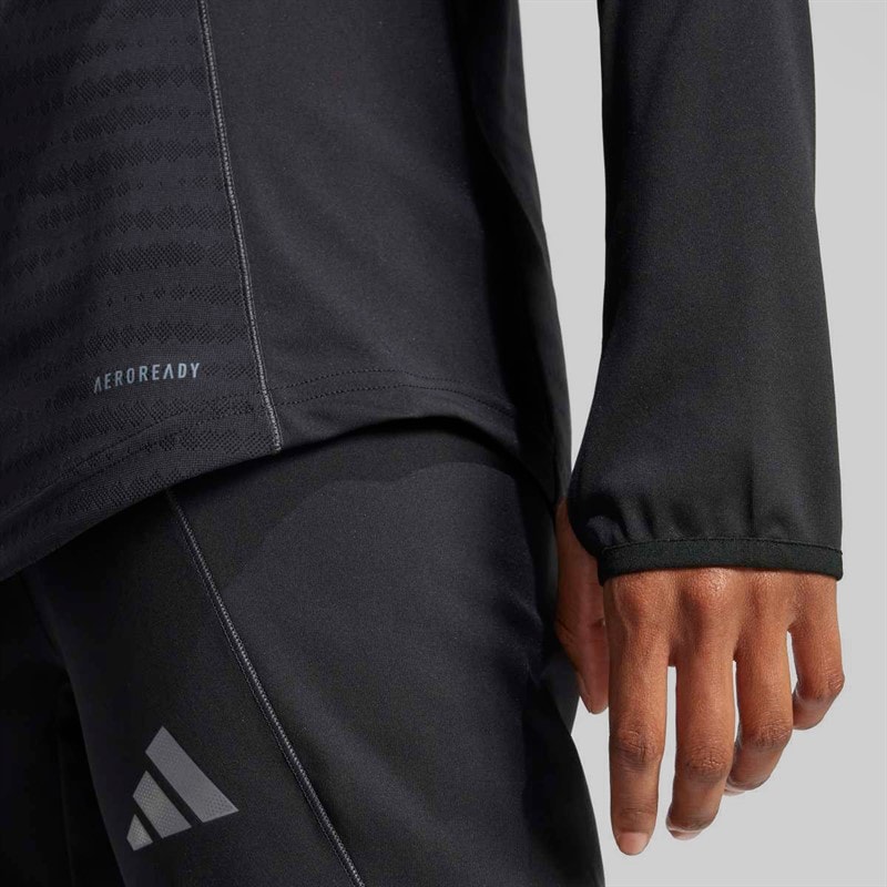 adidas Womens Tiro 25 Pro 1/4 Zip Track Top Black - Image 4