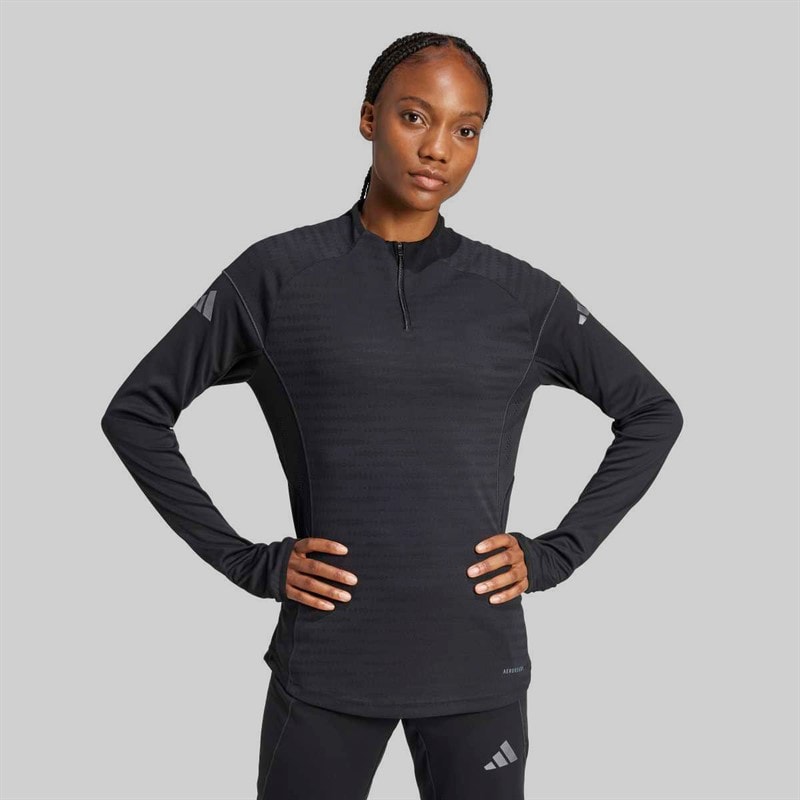 adidas Womens Tiro 25 Pro 1/4 Zip Track Top Black - Image 5