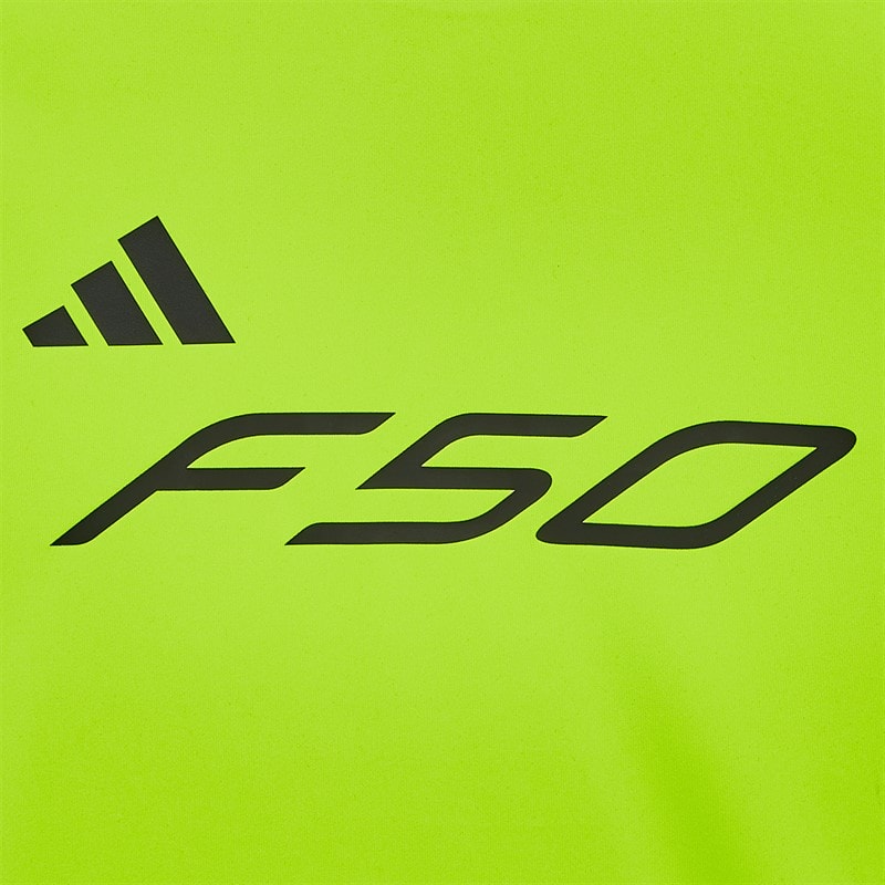 adidas Junior F50 T-Shirt Lucid Lemon/Black - Image 3