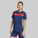 adidas Womens Tiro 24 T-Shirt Navy Blue/Red