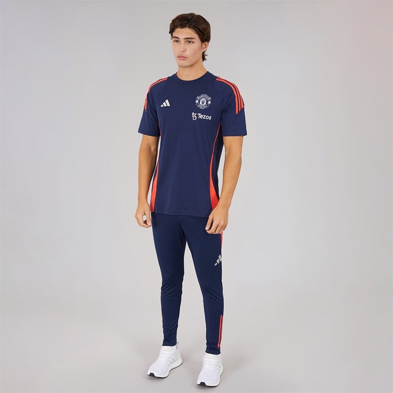 adidas Mens MUFC Manchester United 24/25 Tiro Track Pants Night Indigo/Bright Red - Image 4