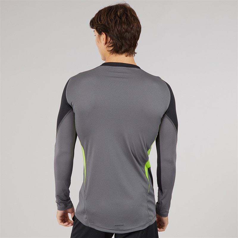 adidas Mens Tiro 25 Pro Long Sleeve Jersey Grey Five - Image 2