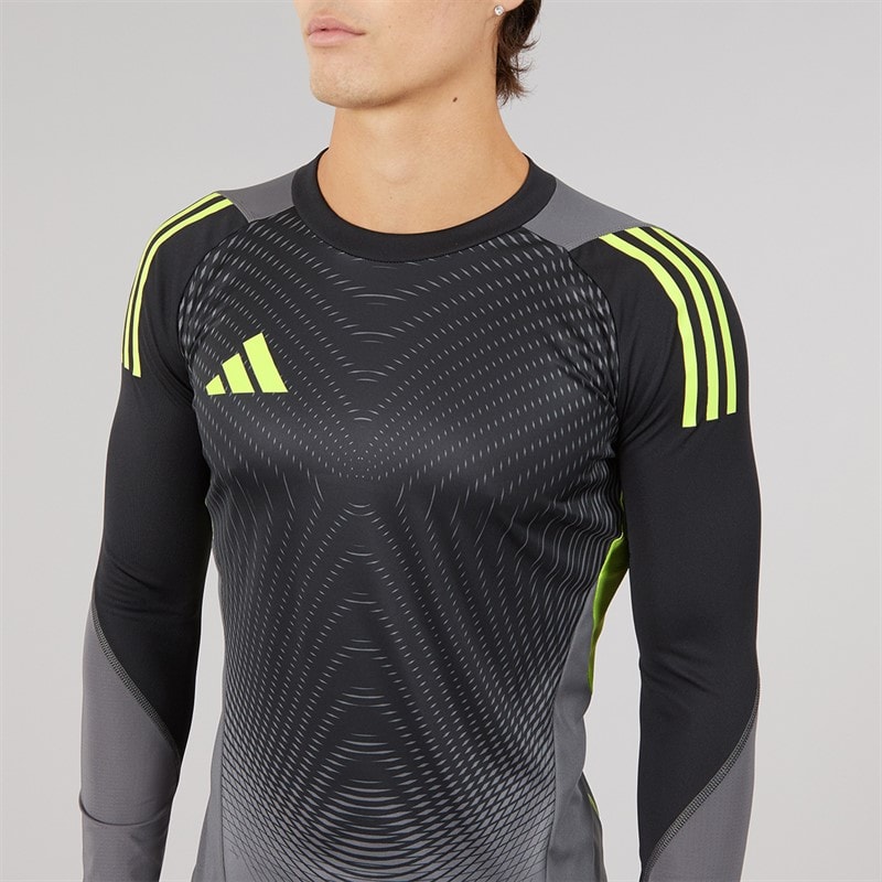 adidas Mens Tiro 25 Pro Long Sleeve Jersey Grey Five - Image 3