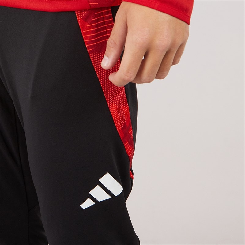 adidas Mens OL Olympique Lyonnais Tiro 24 Track Pants Black/Solar Red - Image 3
