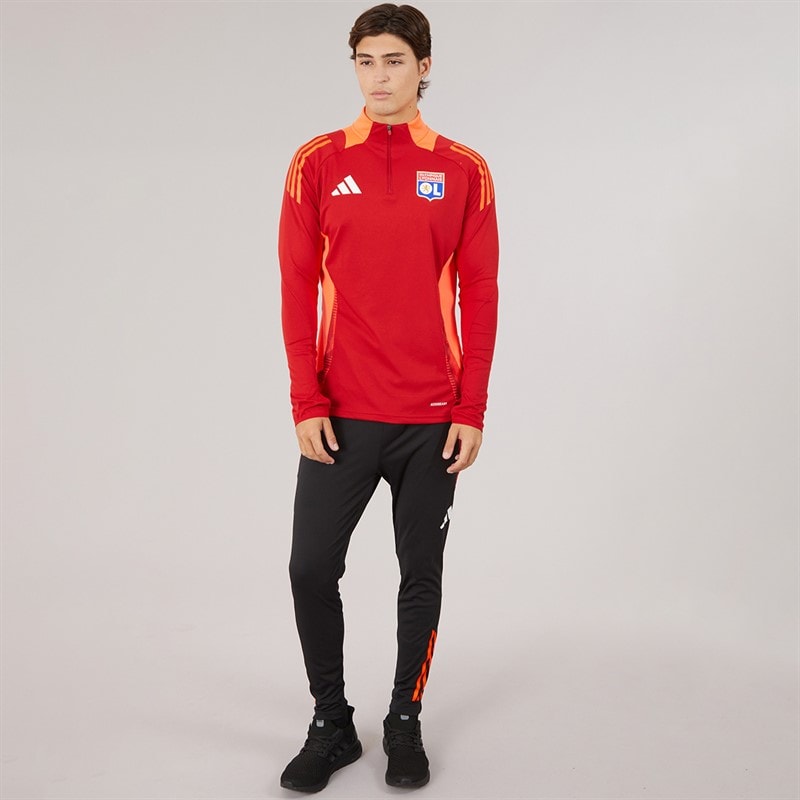 adidas Mens OL Olympique Lyonnais Tiro 24 Track Pants Black/Solar Red - Image 4