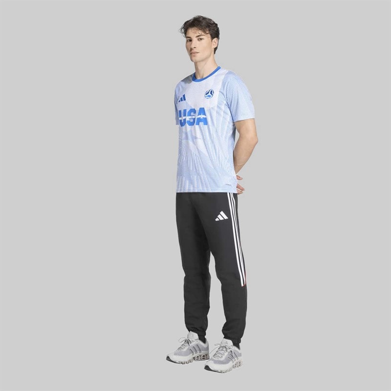 adidas Mens USA 2026 Jersey White/Glow Blue - Image 5