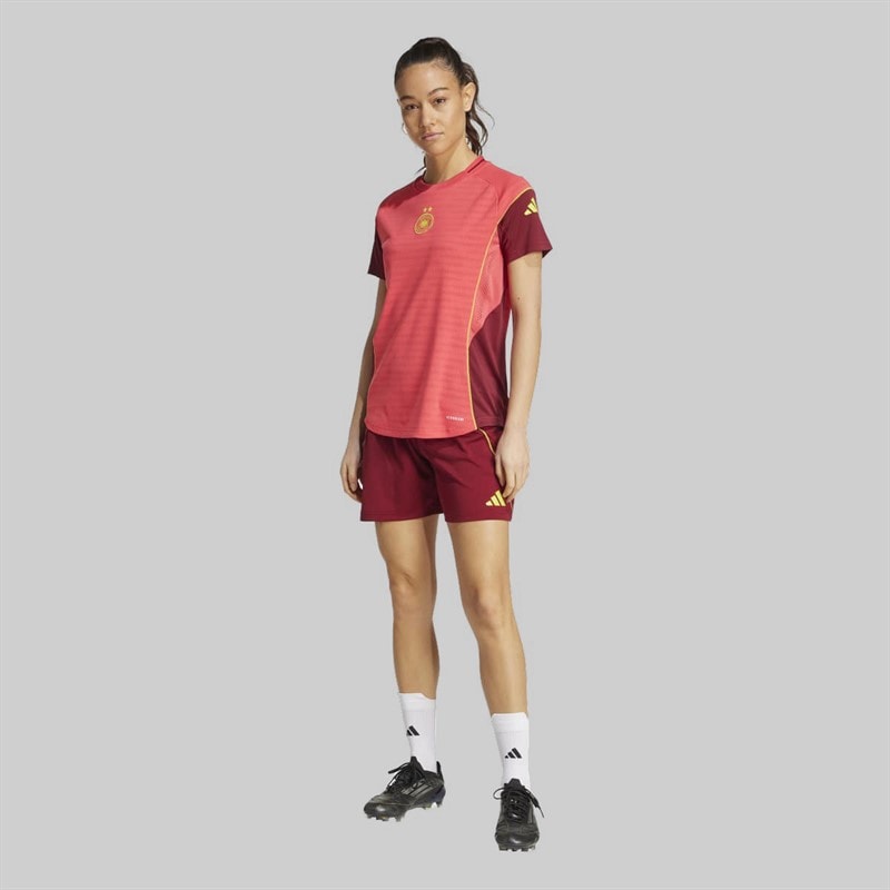 adidas Womens DFB Germany Tiro 25 Pro Training Shorts Team Coll Burgundy - Image 5