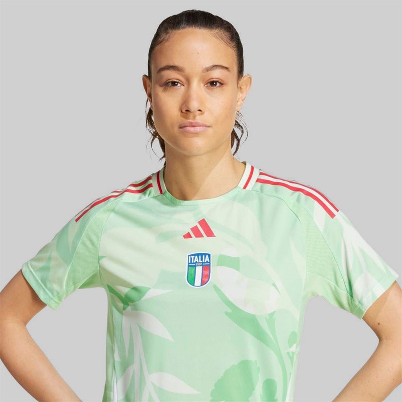 adidas Womens FIGC Italy 2025 (Womens Team) Authentic Away Jersey Glory Mint - Image 3
