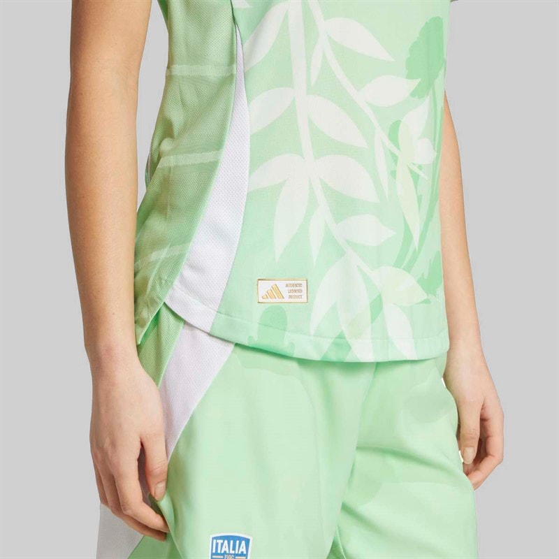 adidas Womens FIGC Italy 2025 (Womens Team) Authentic Away Jersey Glory Mint - Image 4