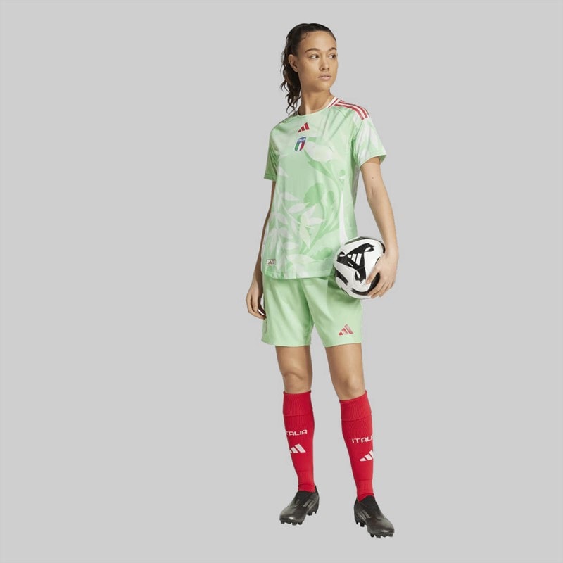 adidas Womens FIGC Italy 2025 (Womens Team) Authentic Away Jersey Glory Mint - Image 5