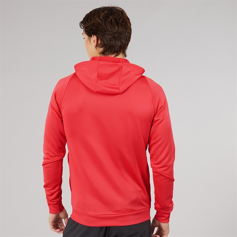 adidas Mens Tiro 24 Hoodie Coral Pink/Semi Solar Yellow - Image 2