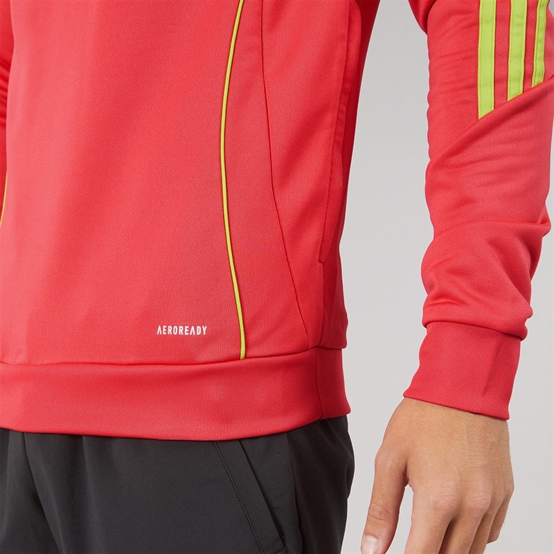 adidas Mens Tiro 24 Hoodie Coral Pink/Semi Solar Yellow - Image 3