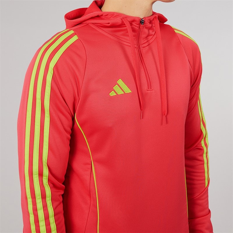 adidas Mens Tiro 24 Hoodie Coral Pink/Semi Solar Yellow - Image 5