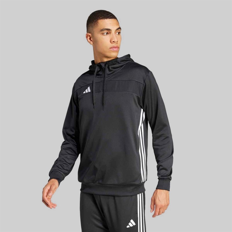 adidas Mens Tiro 25 Essentials Sweat Hoodie Black/White