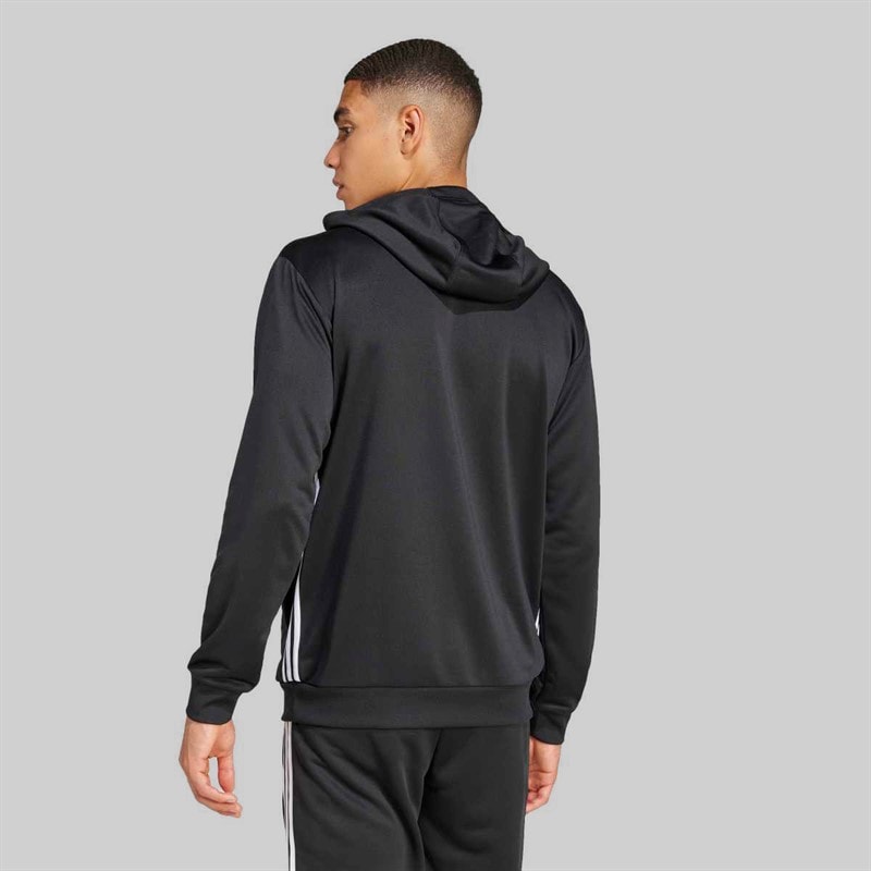 adidas Mens Tiro 25 Essentials Sweat Hoodie Black/White - Image 2