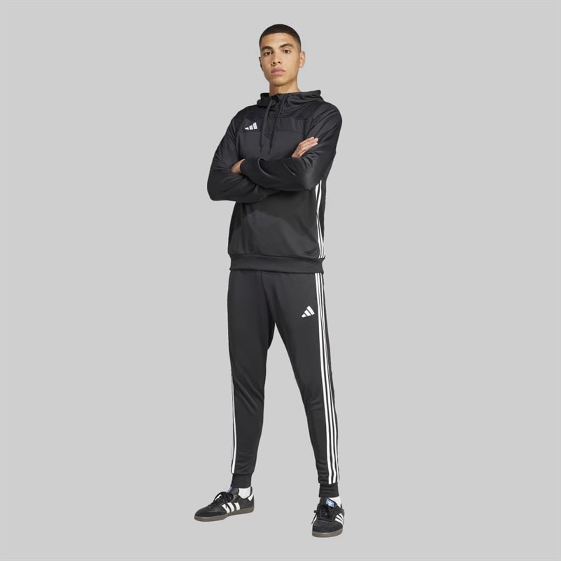 adidas Mens Tiro 25 Essentials Sweat Hoodie Black/White - Image 5
